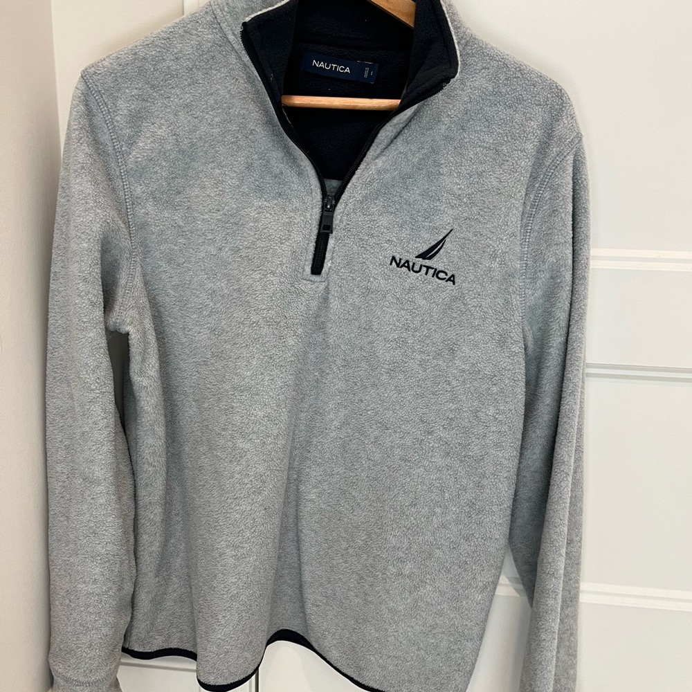 Nautica Gray Quarter-Zip Pullover